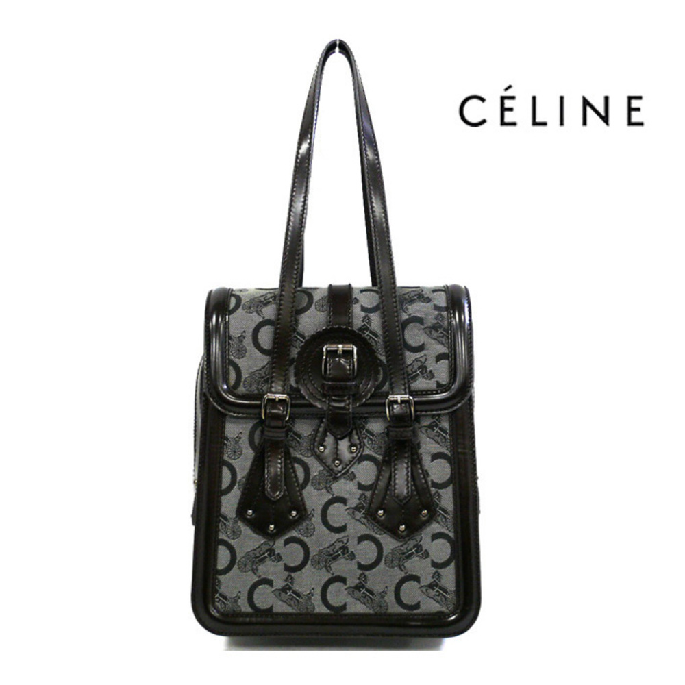 Celine Carriage Pattern Vertical Handbag Brown - image 1